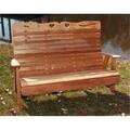 Creekvine Design 4 ft. Cedar Country Hearts Garden Bench WF1105CVD